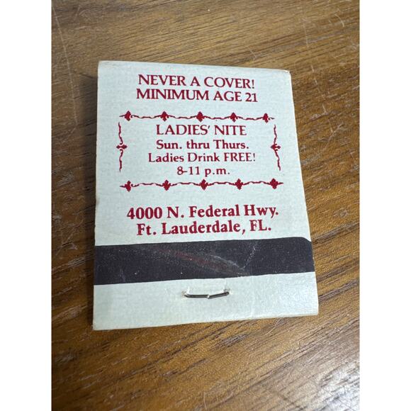 Vintage Fort Lauderdale Florida Shakers Club Matchbook Nightclub Bar FL Ephemera - Picture 2 of 5
